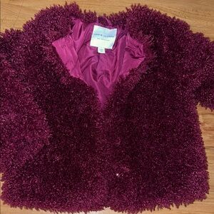 Cat & Jack Maroon Fuzzy Jacket